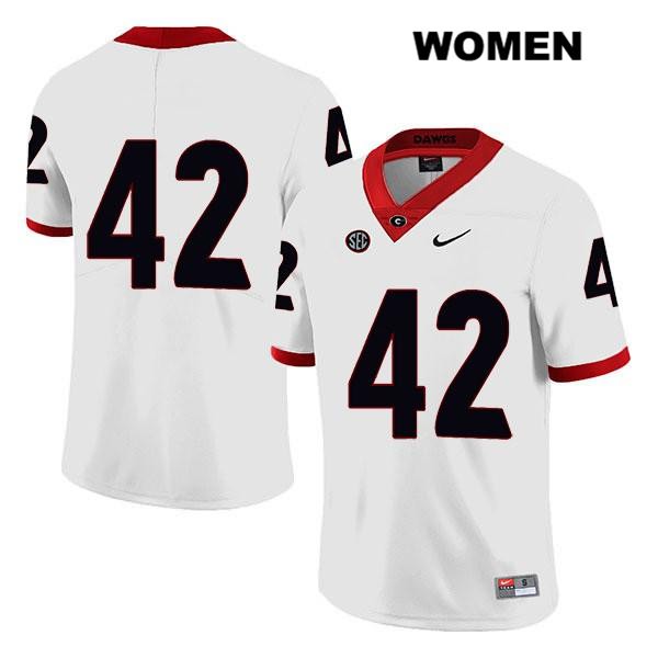 Georgia Bulldogs Women's Mitchell Werntz #42 NCAA No Name Legend Authentic White Nike Stitched College Football Jersey AYD4756OC